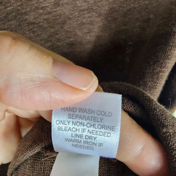 J. Jill Love Linen Brown Ruffle Sleeve Top L Boatneck Coastal Breathable Linen - Picture 8 of 8